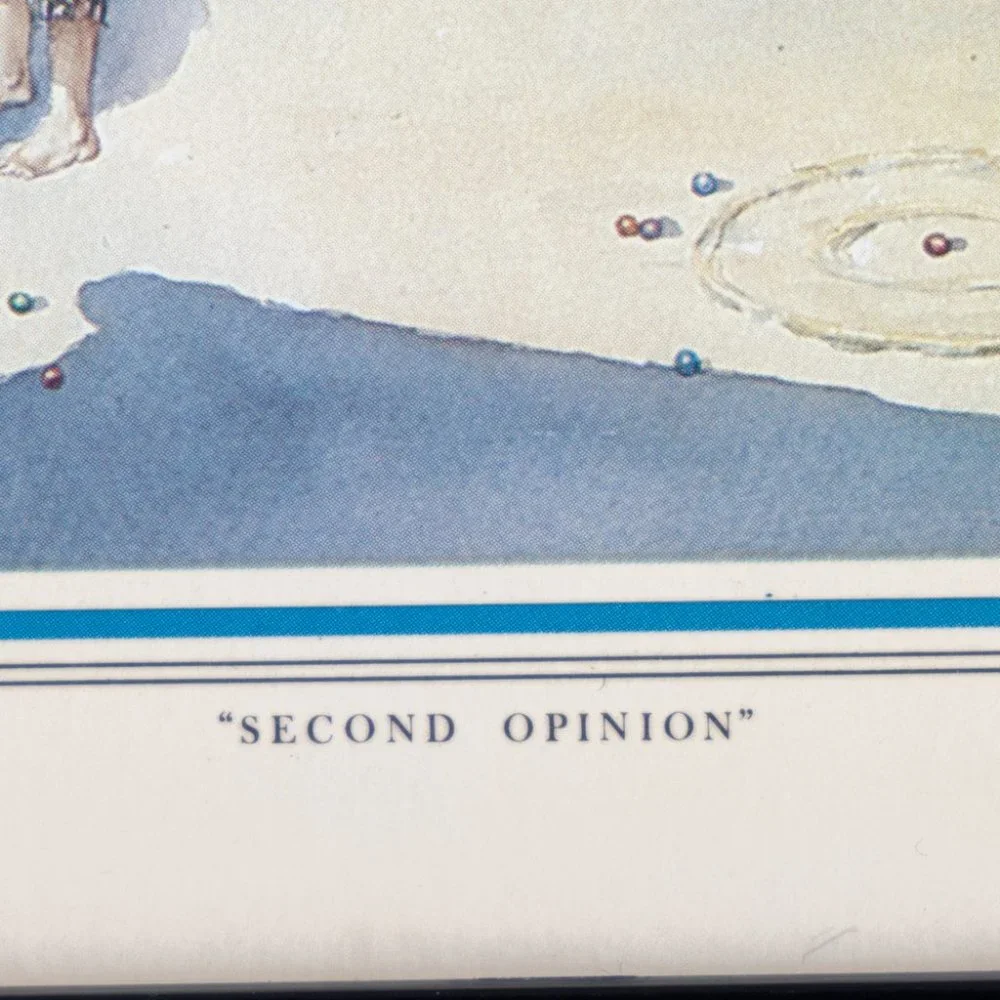 H Devine “Second Opinion” Doctor Medical Humor Art Print Physician Office Gift